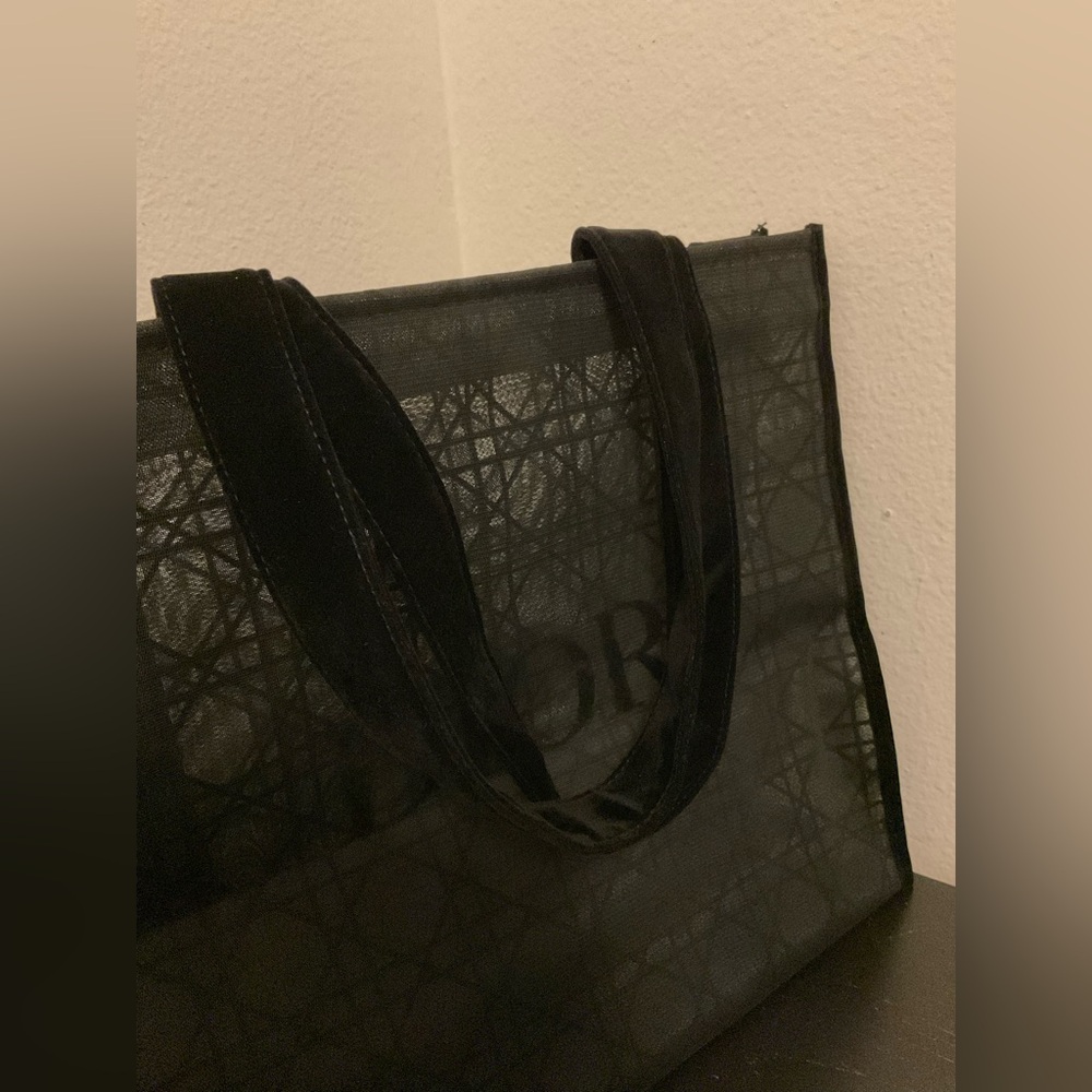 NIP 2pcs Dior GWP Black Monogram Shopping Tote with Pouch - Picture 6 of 6